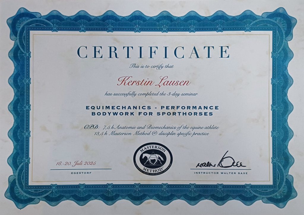 Equimechanics - Performance Bodywork for Horses with Masterson Method